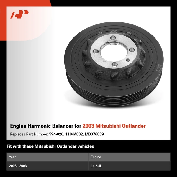 Engine Harmonic Balancer for 2003 Mitsubishi Outlander