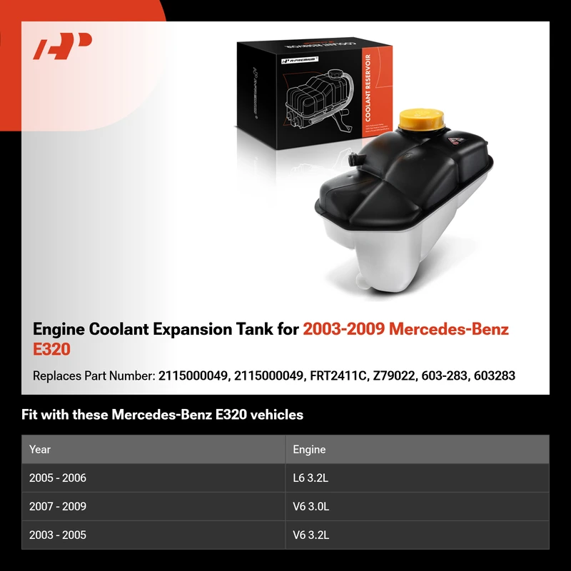 Engine Coolant Expansion Tank for 2003-2009 Mercedes-Benz E320