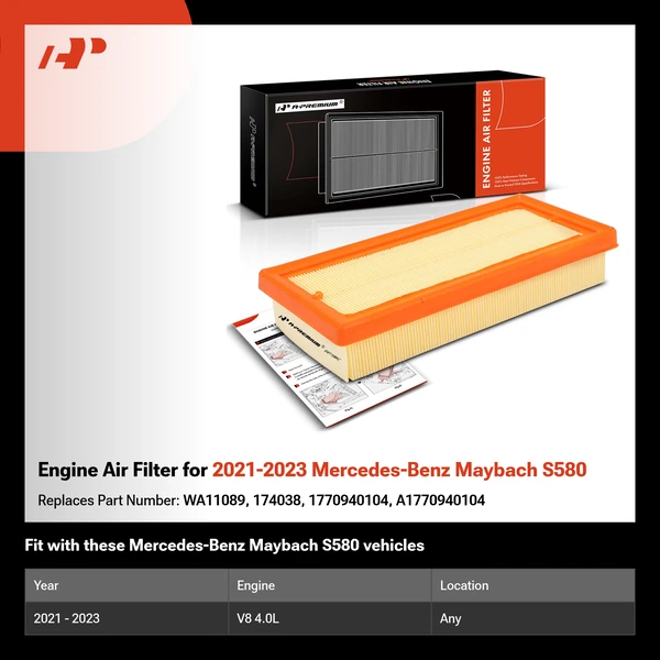 Engine Air Filter for 2021-2023 Mercedes-Benz Maybach S580