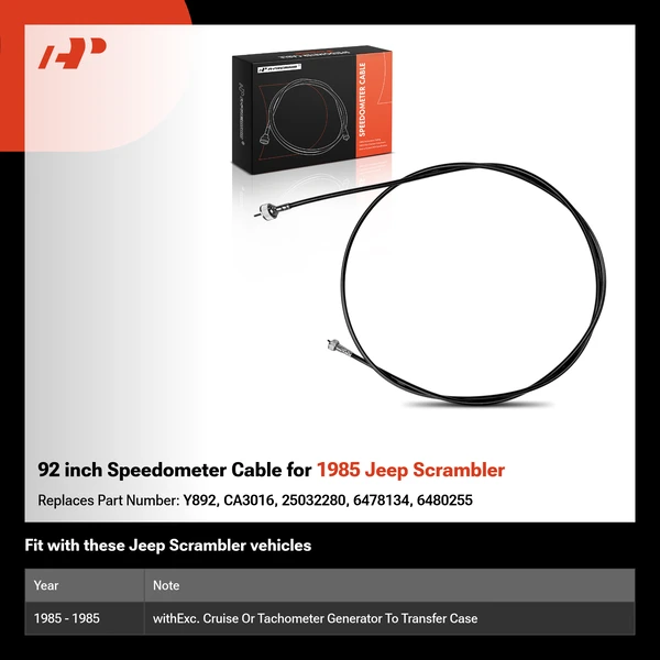 92 inch Speedometer Cable for 1985 Jeep Scrambler