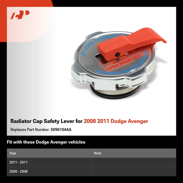 Radiator Cap Safety Lever for 2008 2011 Dodge Avenger