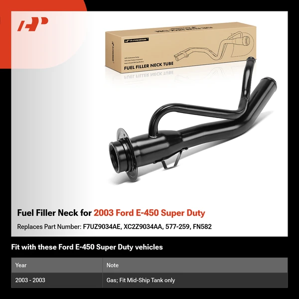 Fuel Filler Neck for 2003 Ford E-450 Super Duty