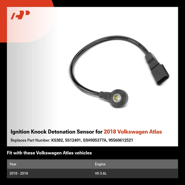Ignition Knock Detonation Sensor for 2018 Volkswagen Atlas