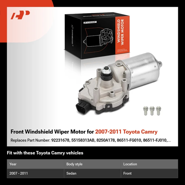 Front Windshield Wiper Motor for 2007-2011 Toyota Camry