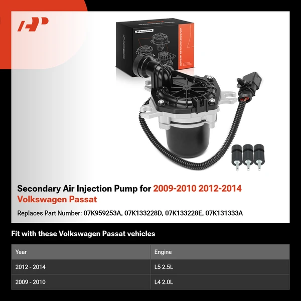 Secondary Air Injection Pump for 2009-2010 2012-2014 Volkswagen Passat