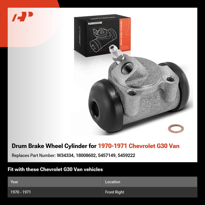 Drum Brake Wheel Cylinder for 1970-1971 Chevrolet G30 Van