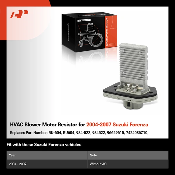 HVAC Blower Motor Resistor for 2004-2007 Suzuki Forenza