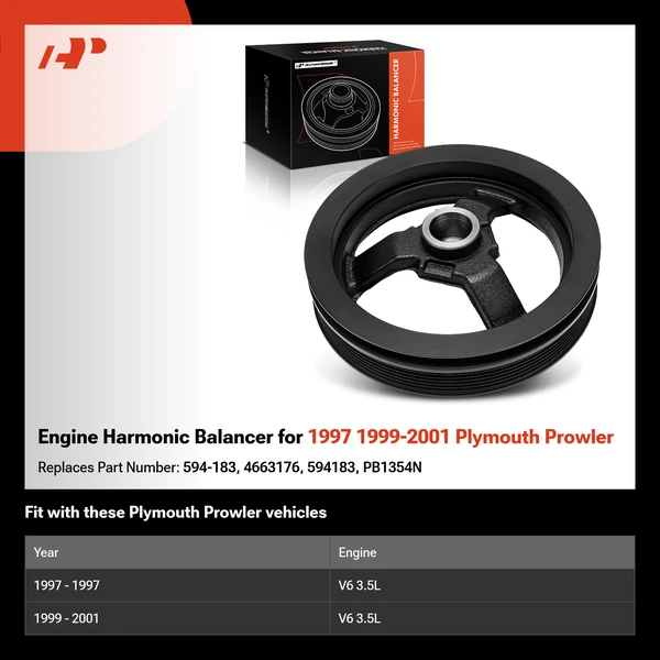 Engine Harmonic Balancer for 1997 1999-2001 Plymouth Prowler