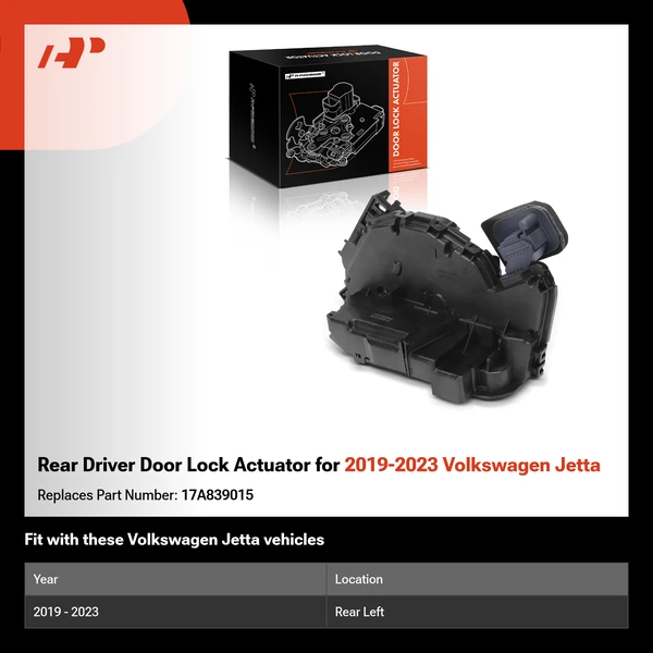 Rear Driver Door Lock Actuator for 2019-2023 Volkswagen Jetta