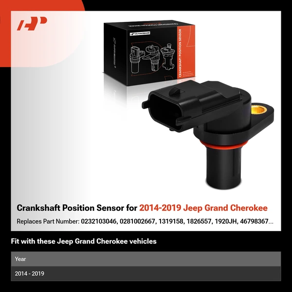 Crankshaft Position Sensor for 2014-2019 Jeep Grand Cherokee