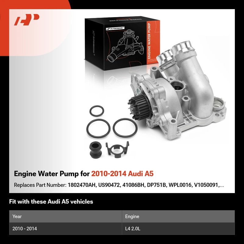 Engine Water Pump for 2010-2014 Audi A5