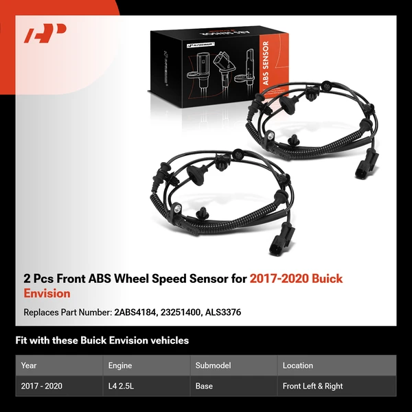2 Pcs Front ABS Wheel Speed Sensor for 2017-2020 Buick Envision