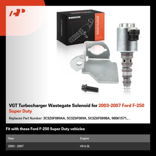 VGT Turbocharger Wastegate Solenoid for 2003-2007 Ford F-250 Super Duty