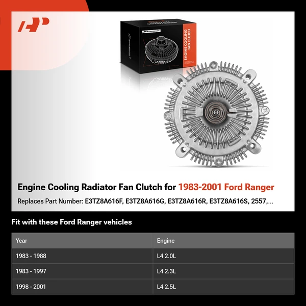 Engine Cooling Radiator Fan Clutch for 1983-2001 Ford Ranger