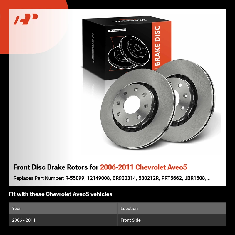 Front Disc Brake Rotors for 2006-2011 Chevrolet Aveo5