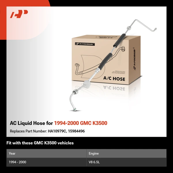 AC Liquid Hose for 1994-2000 GMC K3500
