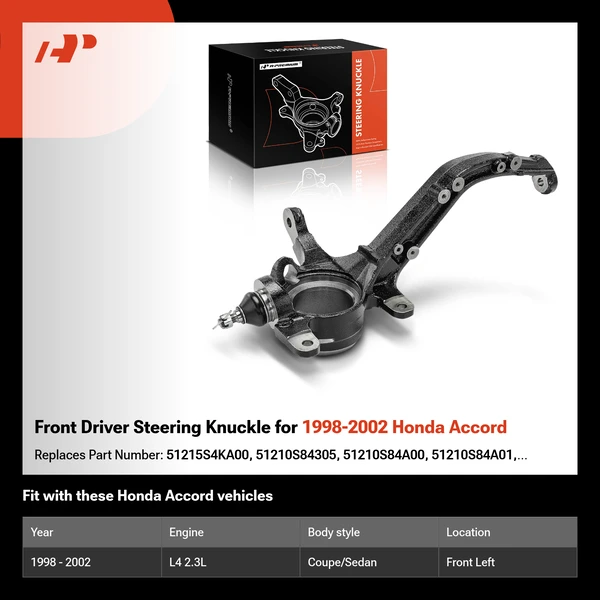 Front Driver Steering Knuckle for 1998-2002 Honda Accord