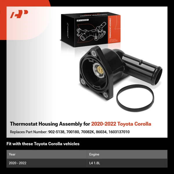 Thermostat Housing Assembly for 2020-2022 Toyota Corolla