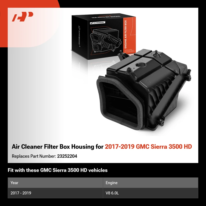 Air Cleaner Filter Box Housing for 2017-2019 GMC Sierra 3500 HD