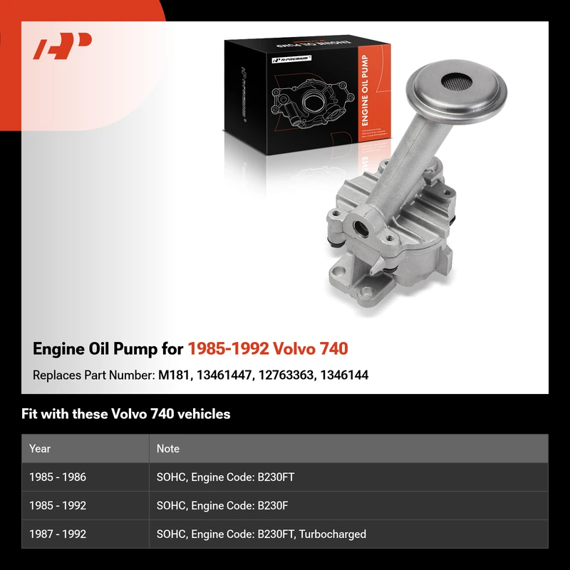 Engine Oil Pump for 1985-1992 Volvo 740