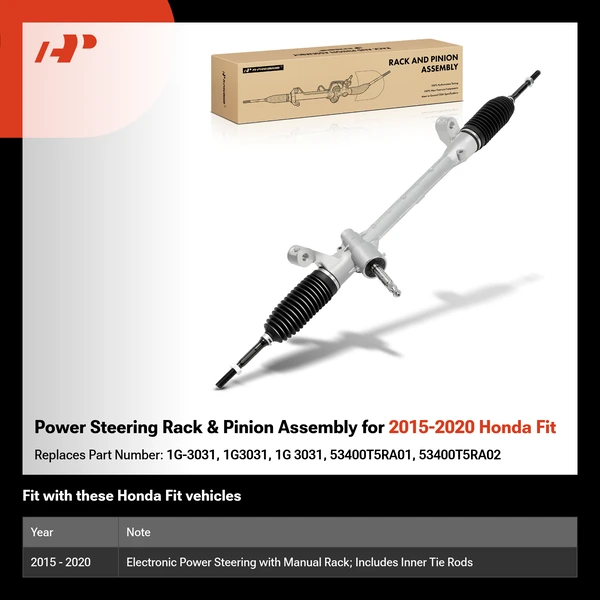 Power Steering Rack & Pinion Assembly for 2015-2020 Honda Fit