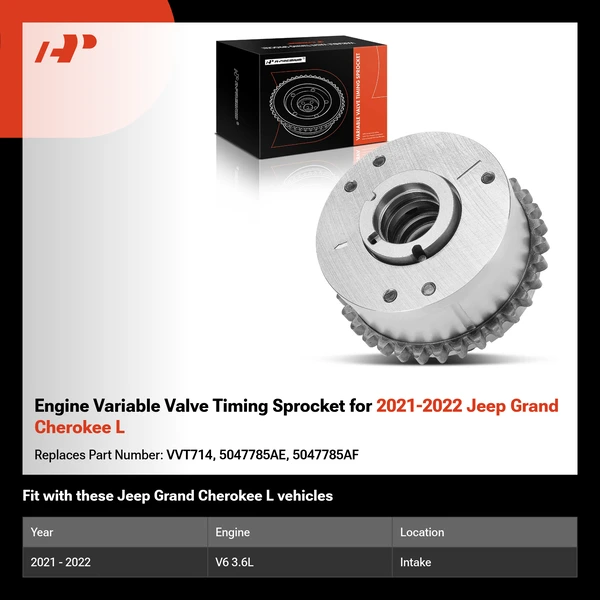 Engine Variable Valve Timing Sprocket for 2021-2022 Jeep Grand Cherokee L