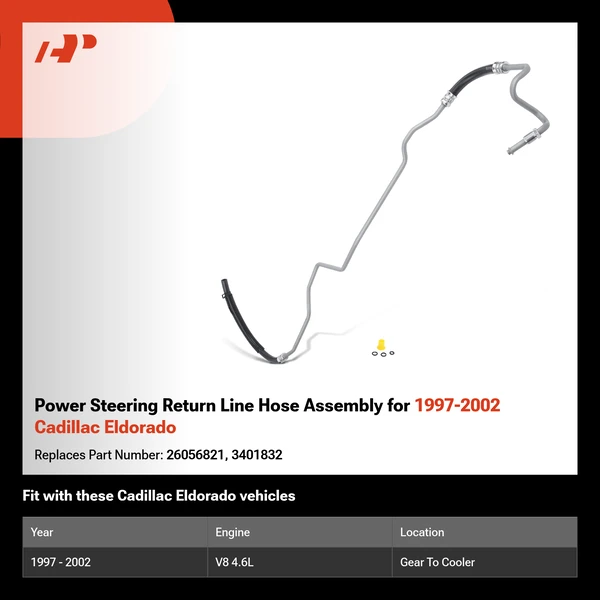 Power Steering Return Line Hose Assembly for 1997-2002 Cadillac Eldorado