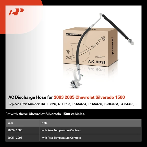 AC Discharge Hose for 2003 2005 Chevrolet Silverado 1500