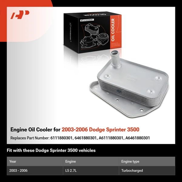 Engine Oil Cooler for 2003-2006 Dodge Sprinter 3500