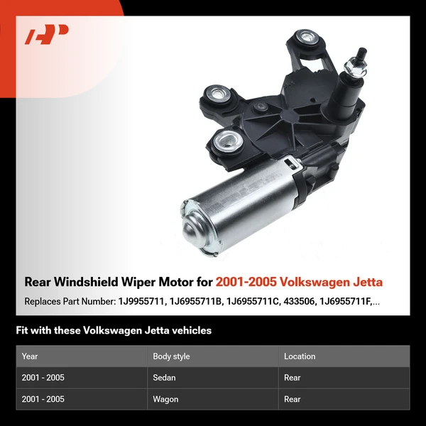 Rear Windshield Wiper Motor for 2001-2005 Volkswagen Jetta