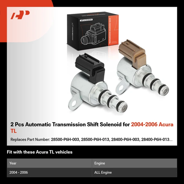 2 Pcs Automatic Transmission Shift Solenoid for 2004-2006 Acura TL