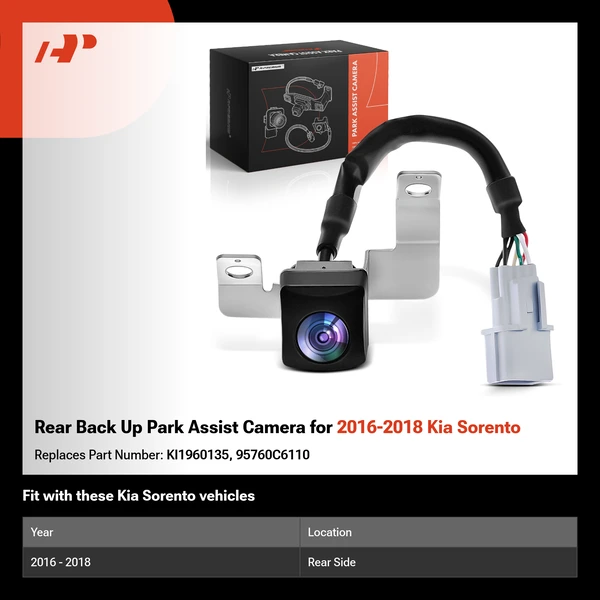 Rear Back Up Park Assist Camera for 2016-2018 Kia Sorento