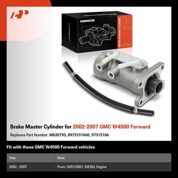Brake Master Cylinder for 2002-2007 GMC W4500 Forward