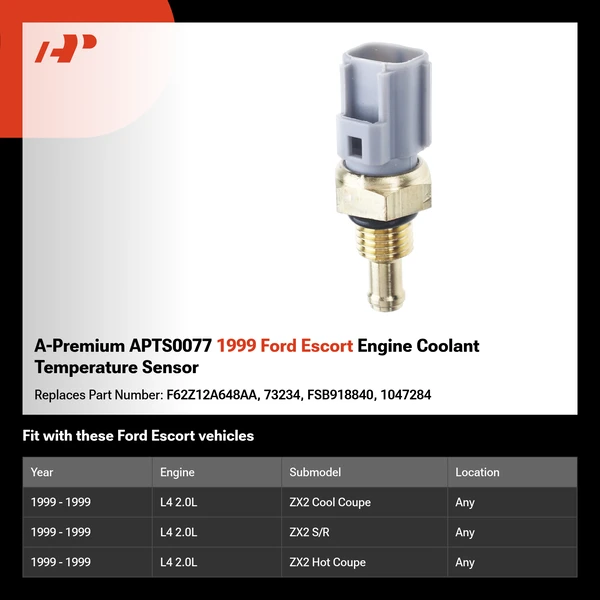 A-Premium APTS0077 1999 Ford Escort Engine Coolant Temperature Sensor