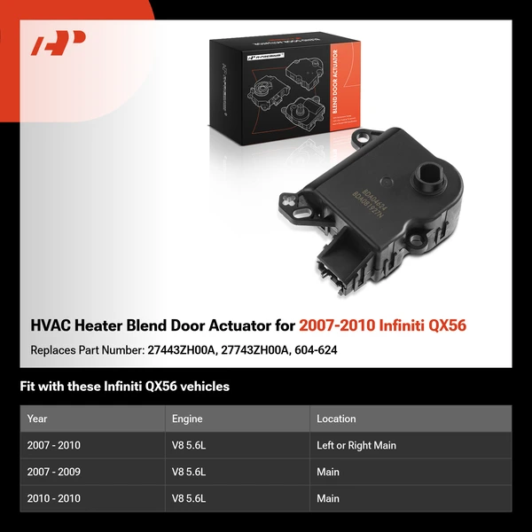 HVAC Heater Blend Door Actuator for 2007-2010 Infiniti QX56