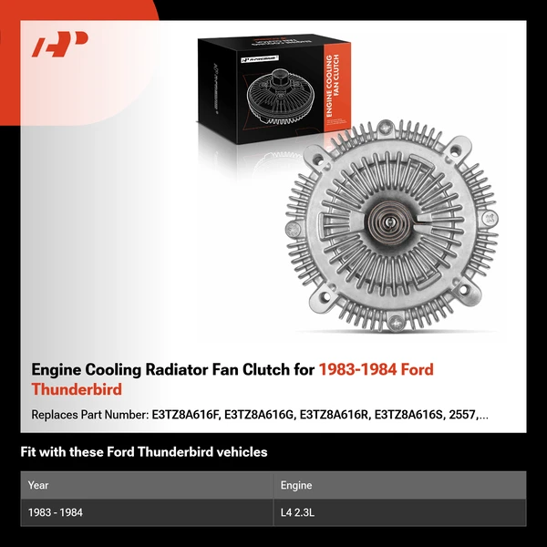 Engine Cooling Radiator Fan Clutch for 1983-1984 Ford Thunderbird