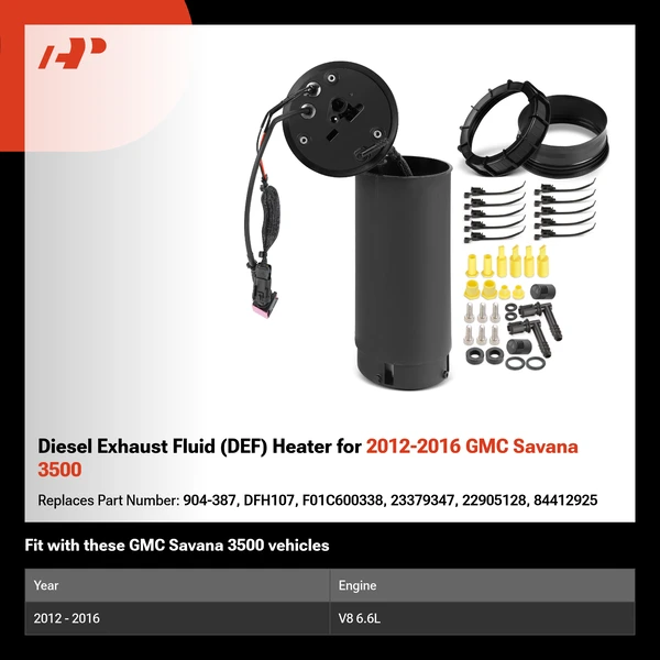 Diesel Exhaust Fluid (DEF) Heater for 2012-2016 GMC Savana 3500