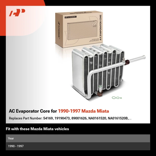AC Evaporator Core for 1990-1997 Mazda Miata