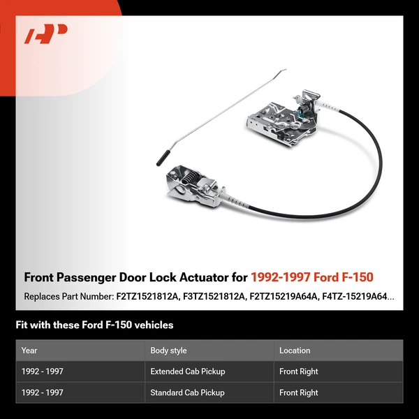 Front Passenger Door Lock Actuator for 1992-1997 Ford F-150