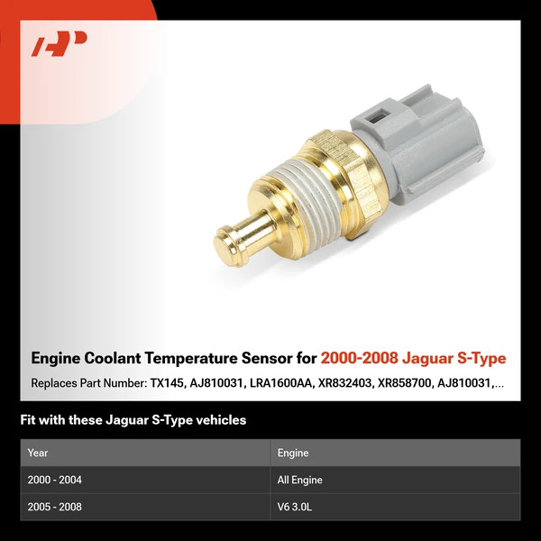 Engine Coolant Temperature Sensor for 2000-2008 Jaguar S-Type