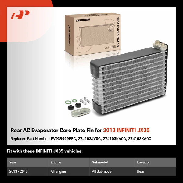 Rear AC Evaporator Core Plate Fin for 2013 INFINITI JX35