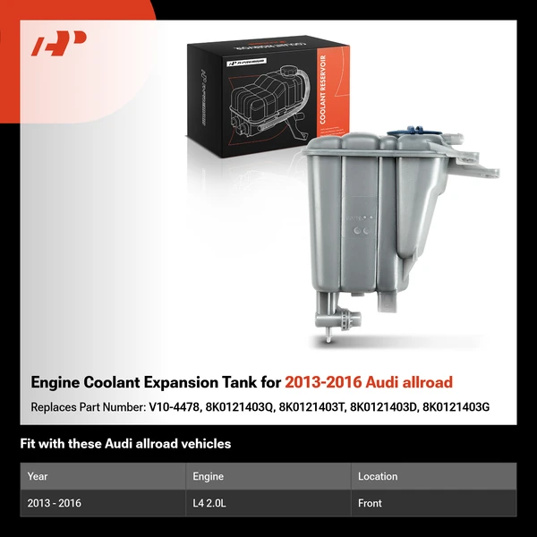 Engine Coolant Expansion Tank for 2013-2016 Audi allroad
