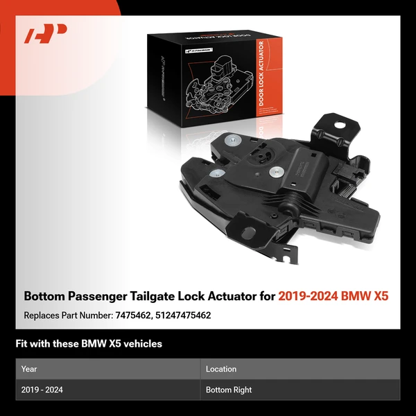 Bottom Passenger Tailgate Lock Actuator for 2019-2024 BMW X5