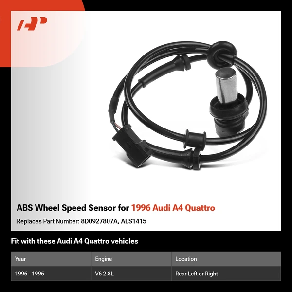 ABS Wheel Speed Sensor for 1996 Audi A4 Quattro