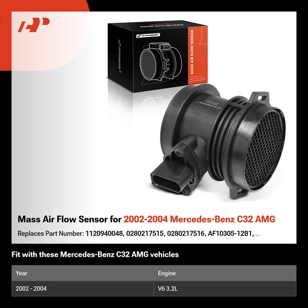 Mass Air Flow Sensor for 2002-2004 Mercedes-Benz C32 AMG