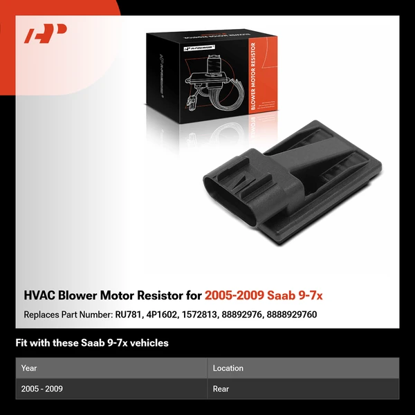HVAC Blower Motor Resistor for 2005-2009 Saab 9-7x