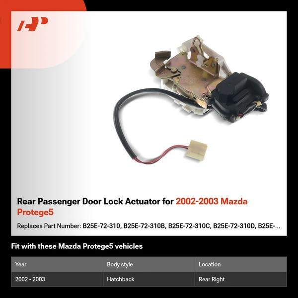 Rear Passenger Door Lock Actuator for 2002-2003 Mazda Protege5