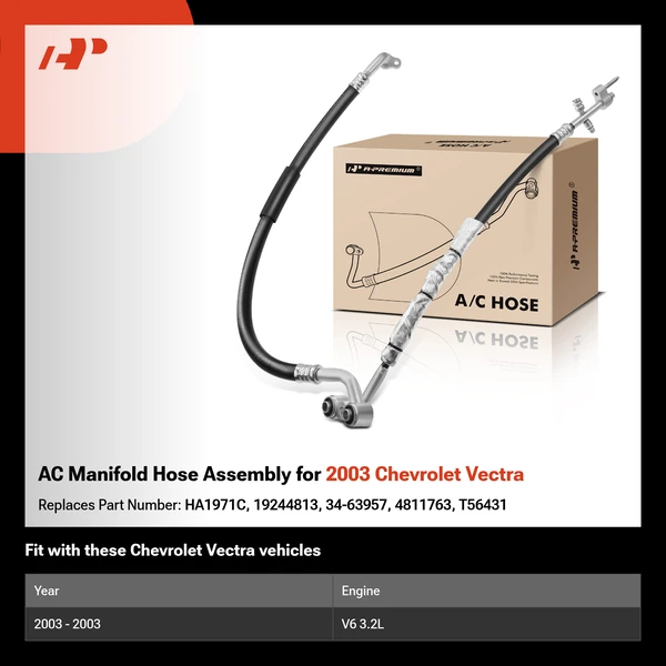 AC Manifold Hose Assembly for 2003 Chevrolet Vectra