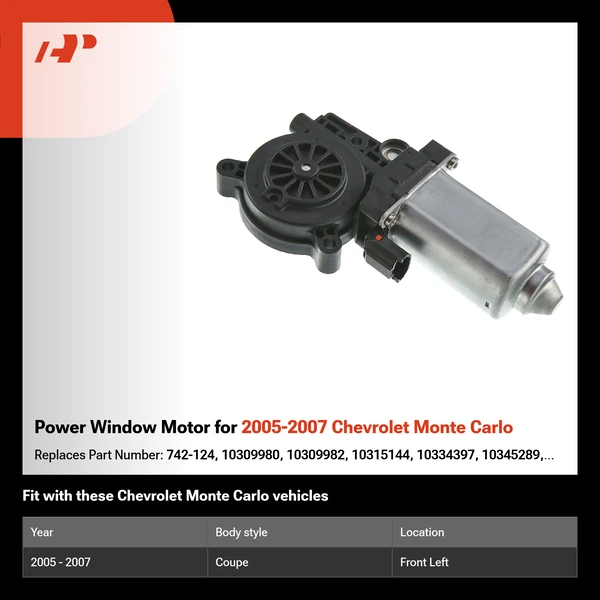 Power Window Motor for 2005-2007 Chevrolet Monte Carlo