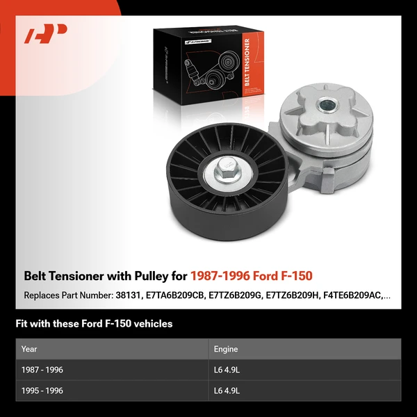 Belt Tensioner with Pulley for 1987-1996 Ford F-150